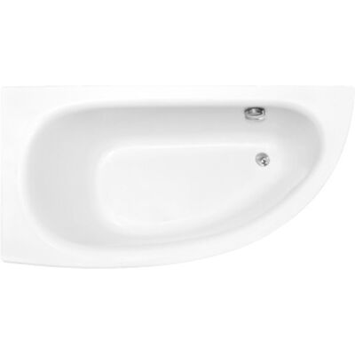 Besco Milena 150x70cm Wanna - Lewa Asymetryczna, Czarna Matowa, 140L Besco Milena 150x70cm Wanna - Lewa Asymetryczna, Czarna Matowa, 140L