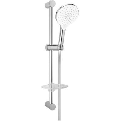 Oltens Saxan EasyClick Alling 60 zestaw prysznicowy z mydelniczką chrom/biały 36003110 Oltens Saxan EasyClick Alling 60 zestaw prysznicowy z mydelniczką chrom/biały 36003110