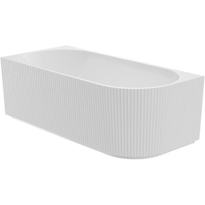 The North Bath Calia wanna wolnostojąca przyścienna RYFLOWANA lewa 150x75cm + syfon Klik-klak 6845-1501LRYF The North Bath Calia wanna wolnostojąca przyścienna RYFLOWANA lewa 150x75cm + syfon Klik-klak 6845-1501LRYF