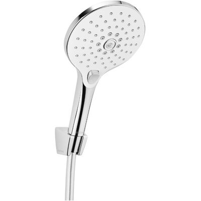 Oltens Saxan EasyClick Gide zestaw prysznicowy chrom/biały 36006110 Oltens Saxan EasyClick Gide zestaw prysznicowy chrom/biały 36006110