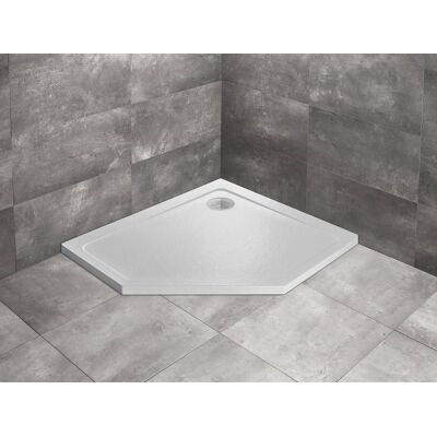 Radaway Doros Pt E Stone brodzik pięciokątny 100x90x5cm prawy biały SDRPT1090-01-04SR Radaway Doros Pt E Stone brodzik pięciokątny 100x90x5cm prawy biały SDRPT1090-01-04SR