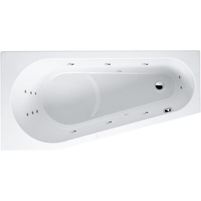 RIHO Delta Kątowa Wanna - Prawa, 150x80cm, 110L, Biała - Wanna RIHO Delta Kątowa Wanna - Prawa, 150x80cm, 110L, Biała - Wanna