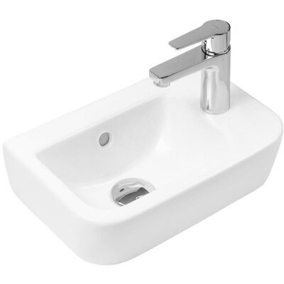 Oltens Vernal umywalka 37x24 cm wisząca prawa z powłoką SmartClean 41505000 Oltens Vernal umywalka 37x24 cm wisząca prawa z powłoką SmartClean 41505000