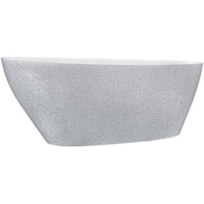 Besco Goya Glam Srebrna Wolnostojąca wanna 160x70cm - Wanna Besco Goya Glam Srebrna Wolnostojąca wanna 160x70cm - Wanna