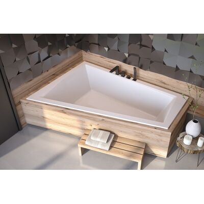 Besco Czarna wanna akrylowa 180x125cm - Lewa strona - Duo Slim Besco Czarna wanna akrylowa 180x125cm - Lewa strona - Duo Slim
