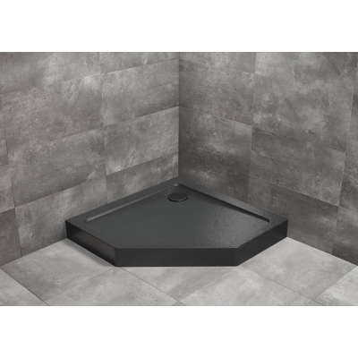 Radaway Doros Pt Compact Stone brodzik pięciokątny 100x100x11,5cm czarny SDRPT1010-05-54S Radaway Doros Pt Compact Stone brodzik pięciokątny 100x100x11,5cm czarny SDRPT1010-05-54S