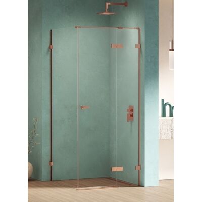New Trendy Eventa Copper Shine kabina prysznicowa kwadratowa 100x100x200 cm prawa przejrzyste miedź połysk EXK-6415 New Trendy Eventa Copper Shine kabina prysznicowa kwadratowa 100x100x200 cm prawa przejrzyste miedź połysk EXK-6415