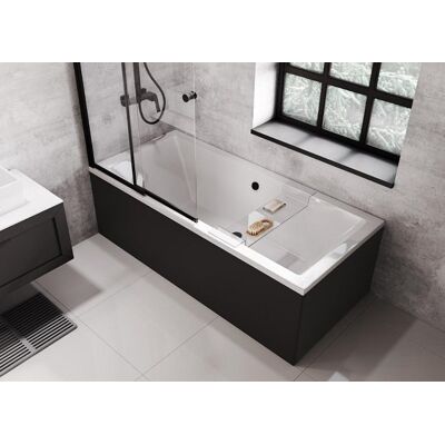 Besco Quadro obudowa wanny CZARNY mat 190x90cm #OAQ-190-PKC Besco Quadro obudowa wanny CZARNY mat 190x90cm #OAQ-190-PKC