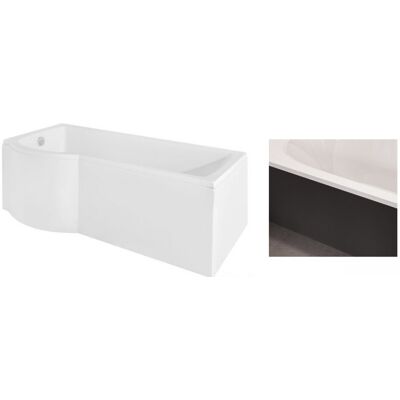 Besco - Inspiro - 150x70 cm - czarny mat - bathtub enclosure Besco - Inspiro - 150x70 cm - czarny mat - bathtub enclosure