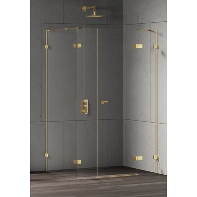 New Trendy Eventa Gold Shine kabina prysznicowa prostokątna 150x90x200 cm prawa przejrzyste Złoty połysk EXK-4785 New Trendy Eventa Gold Shine kabina prysznicowa prostokątna 150x90x200 cm prawa przejrzyste Złoty połysk EXK-4785