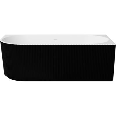 Besco Denaya B&W 170x78cm prawa wanna wolnostojąca przyścienna ryflowana akrylowa + syfon klik-klak chrom #WASB-170DPC Besco Denaya B&W 170x78cm prawa wanna wolnostojąca przyścienna ryflowana akrylowa + syfon klik-klak chrom #WASB-170DPC