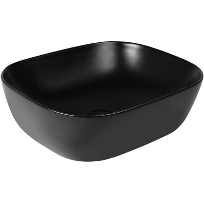Oltens Hamnes umywalka 46,5x37,5 cm nablatowa owalna z powłoką SmartClean czarny mat 40801300 Oltens Hamnes umywalka 46,5x37,5 cm nablatowa owalna z powłoką SmartClean czarny mat 40801300