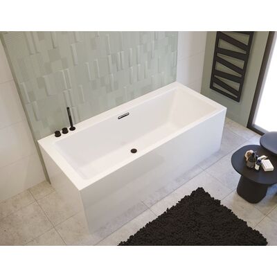 Riho Rethink Cubic Wall Plug&Play Back2Wall 180x80 cm wanna prostokątna przyścienna z półką B160023005 Riho Rethink Cubic Wall Plug&Play Back2Wall 180x80 cm wanna prostokątna przyścienna z półką B160023005