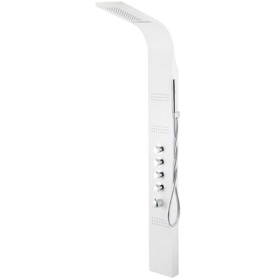 Corsan Kaskada panel prysznicowy z termostatem biały A-014ATBIALY Corsan Kaskada panel prysznicowy z termostatem biały A-014ATBIALY
