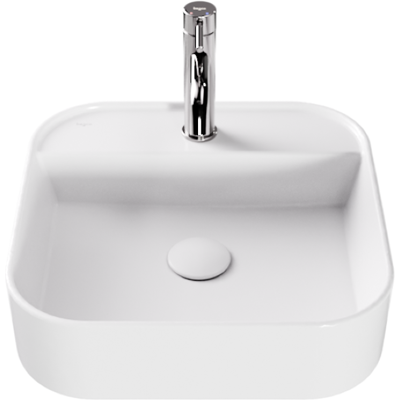 Besco Assos Cera-Line White umywalka nablatowa biała 40 cm biały połysk UNC-40-ASB Besco Assos Cera-Line White umywalka nablatowa biała 40 cm biały połysk UNC-40-ASB