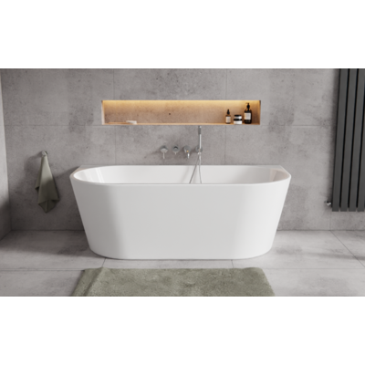 Besco Vica New wanna 170x80cm wolnostojąca przyścienna z odpływem klik-klak czarny matt #WAS-170VNCO Besco Vica New wanna 170x80cm wolnostojąca przyścienna z odpływem klik-klak czarny matt #WAS-170VNCO