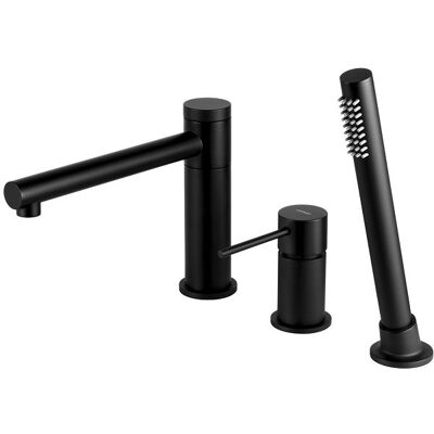Corsan Lugo bateria wannowa 3-otworowa czarny półmat CMB7542BL Corsan Lugo bateria wannowa 3-otworowa czarny półmat CMB7542BL