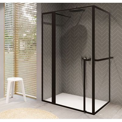 Riho Lucid GD203 kabina prysznicowa z wieszakiem 120x80cm czarna G005019121 Riho Lucid GD203 kabina prysznicowa z wieszakiem 120x80cm czarna G005019121