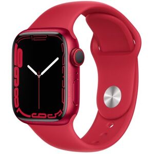 Apple Watch 7 Cellular 41mm (Czerwony z opaską sportową w kolorze czerwonym)