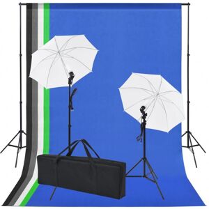 Vidaxl sprzęt do studia fotograficznego: tło 5 kolorów i 2 parasolki Fotografia Aparaty, kamery i optyka