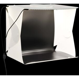 Vidaxl składany lightbox studyjny z led, 40x34x37 cm, plastik, biały Fotografia Aparaty, kamery i optyka