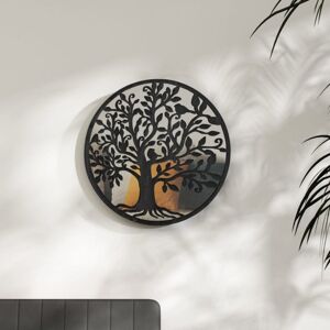 Vidaxl lustro do wnętrz, czarne, 60x2,5 cm, okrągłe, żelazne Dekoracje Dom i ogród
