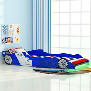 Vidaxl Łóżko dziecięce w kształcie samochodu, 90 x 200 cm, niebieskie Gry w pomieszczeniu Meble