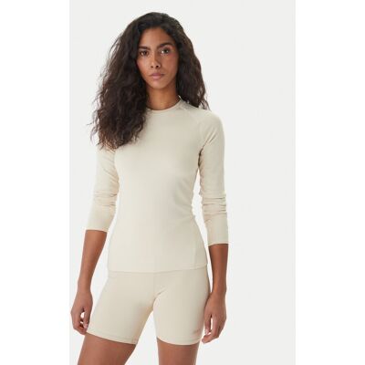 Koszulka techniczna Reebok x Ewa Chodakowska RK25614CCW Beżowy Slim Fit L Beżowy Damskie Koszulka techniczna Reebok x Ewa Chodakowska RK25614CCW Beżowy Slim Fit L Beżowy Damskie