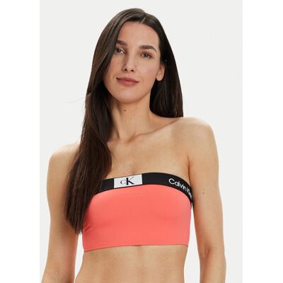 Calvin Klein Swimwear Góra od bikini KW0KW02355 Koralowy XS Koralowy Damskie Calvin Klein Swimwear Góra od bikini KW0KW02355 Koralowy XS Koralowy Damskie