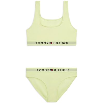 Tommy Hilfiger Strój kąpielowy UG0UG00816 Żółty jasny 12_14Y Żółty jasny Dziewczynka Tommy Hilfiger Strój kąpielowy UG0UG00816 Żółty jasny 12_14Y Żółty jasny Dziewczynka