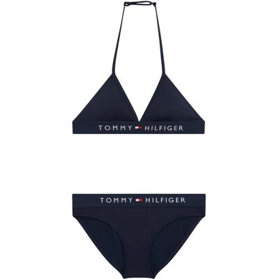Tommy Hilfiger Strój kąpielowy UG0UG00799 Granatowy 8_10Y Granatowy Dziewczynka Tommy Hilfiger Strój kąpielowy UG0UG00799 Granatowy 8_10Y Granatowy Dziewczynka