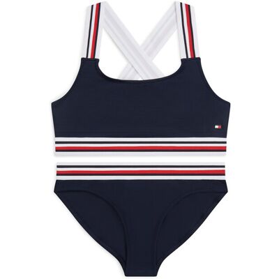 Tommy Hilfiger Strój kąpielowy UG0UG00823 Granatowy 10_12Y Granatowy Dziewczynka Tommy Hilfiger Strój kąpielowy UG0UG00823 Granatowy 10_12Y Granatowy Dziewczynka
