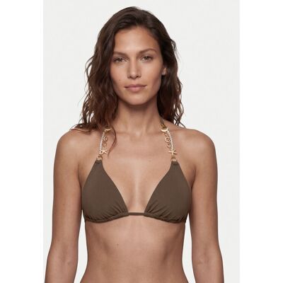 Guess Góra od bikini E6GJ00 KF412 Brązowy S Brązowy Damskie Guess Góra od bikini E6GJ00 KF412 Brązowy S Brązowy Damskie