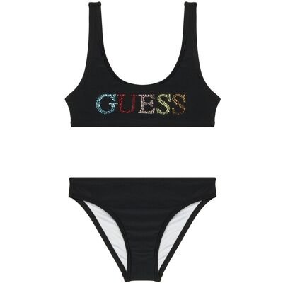Guess Strój kąpielowy J6GZ28 KCA60 Czarny 16Y Czarny Dziewczynka Guess Strój kąpielowy J6GZ28 KCA60 Czarny 16Y Czarny Dziewczynka