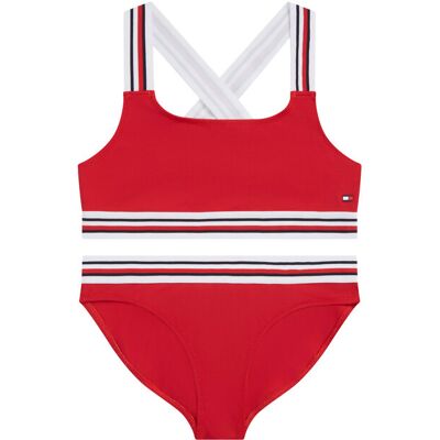 Tommy Hilfiger Strój kąpielowy UG0UG00823 Czerwony 8_10Y Czerwony Dziewczynka Tommy Hilfiger Strój kąpielowy UG0UG00823 Czerwony 8_10Y Czerwony Dziewczynka