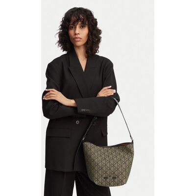 Calvin Klein Torebka Emblem Aop Jacquard Tote W/Pouch LV04F3535G Khaki NOSIZE Khaki Damskie Calvin Klein Torebka Emblem Aop Jacquard Tote W/Pouch LV04F3535G Khaki NOSIZE Khaki Damskie
