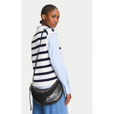 Tommy Hilfiger Torebka Moon Leather Crossover AW0AW17467 Czarny NOSIZE Czarny Damskie Tommy Hilfiger Torebka Moon Leather Crossover AW0AW17467 Czarny NOSIZE Czarny Damskie