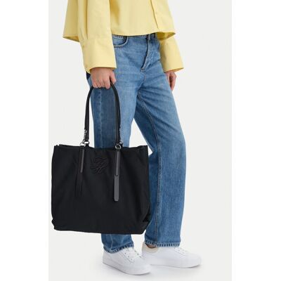 Tommy Hilfiger Torebka Th Elevated Nylon Tote AW0AW18406 Czarny NOSIZE Czarny Damskie Tommy Hilfiger Torebka Th Elevated Nylon Tote AW0AW18406 Czarny NOSIZE Czarny Damskie