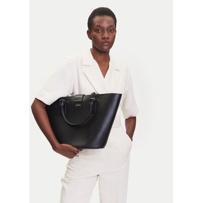 Tommy Hilfiger Torebka Heritage Leather Tote AW0AW17209 Czarny NOSIZE Czarny Damskie Tommy Hilfiger Torebka Heritage Leather Tote AW0AW17209 Czarny NOSIZE Czarny Damskie