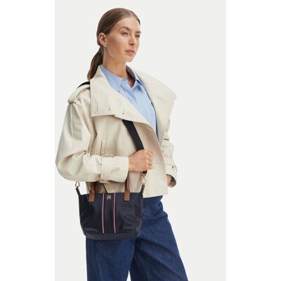 Tommy Hilfiger Torebka Popette Mini Tote Corp AW0AW17707 Granatowy NOSIZE Granatowy Damskie Tommy Hilfiger Torebka Popette Mini Tote Corp AW0AW17707 Granatowy NOSIZE Granatowy Damskie