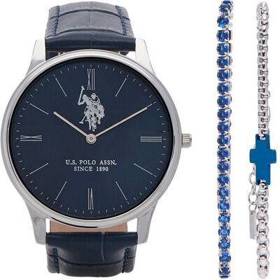 U.S. Polo Assn. Zestaw zegarek i bransoletka USP6453TW Granatowy NOSIZE Granatowy Damskie U.S. Polo Assn. Zestaw zegarek i bransoletka USP6453TW Granatowy NOSIZE Granatowy Damskie