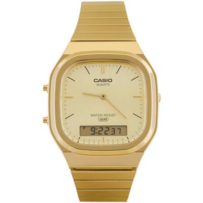 Casio Zegarek Vintage AQ-240EG-9AEF Złoty NOSIZE Złoty Męskie Casio Zegarek Vintage AQ-240EG-9AEF Złoty NOSIZE Złoty Męskie