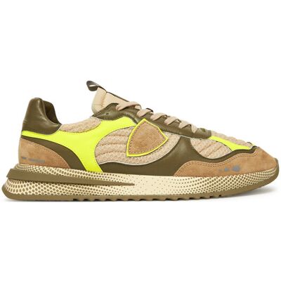 Trampki Philippe Model Low-Top - Olympique Low neonowy militarny zielony - Dla kobiet Trampki Philippe Model Low-Top - Olympique Low neonowy militarny zielony - Dla kobiet