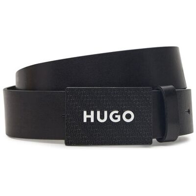 HUGO Pasek Męski 50536879 Czarny 100 Czarny Męskie HUGO Pasek Męski 50536879 Czarny 100 Czarny Męskie