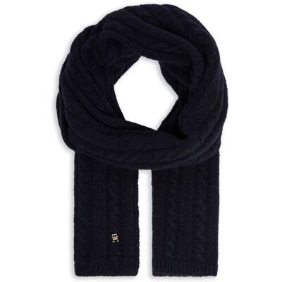 Tommy Hilfiger Szalik Timeless AW0AW16990 Granatowy NOSIZE Granatowy Damskie Tommy Hilfiger Szalik Timeless AW0AW16990 Granatowy NOSIZE Granatowy Damskie