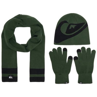 Quiksilver Zestaw czapka, szalik i rękawiczki CWBEO-QS-SM346-001-AW26 Zielony NOSIZE Zielony Męskie Quiksilver Zestaw czapka, szalik i rękawiczki CWBEO-QS-SM346-001-AW26 Zielony NOSIZE Zielony Męskie