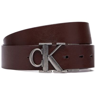 Calvin Klein Pasek Ck Buckle Tumbled 35Mm Adj/Rev LV04D7049G Brązowy 95 Brązowy Męskie Calvin Klein Pasek Ck Buckle Tumbled 35Mm Adj/Rev LV04D7049G Brązowy 95 Brązowy Męskie
