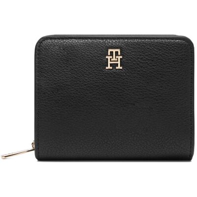 Tommy Hilfiger Portfel Th Icon Med Za W/Flap AW0AW18475 Czarny NOSIZE Czarny Damskie Tommy Hilfiger Portfel Th Icon Med Za W/Flap AW0AW18475 Czarny NOSIZE Czarny Damskie