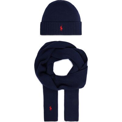 Polo Ralph Lauren Zestaw szalik i czapka 7,10951E+11 Granatowy NOSIZE Granatowy Damskie Polo Ralph Lauren Zestaw szalik i czapka 7,10951E+11 Granatowy NOSIZE Granatowy Damskie