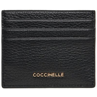 Coccinelle Etui na karty kredytowe MW5 Metallic Soft E2 MW5 12 95 01 Czarny NOSIZE Czarny Damskie Coccinelle Etui na karty kredytowe MW5 Metallic Soft E2 MW5 12 95 01 Czarny NOSIZE Czarny Damskie
